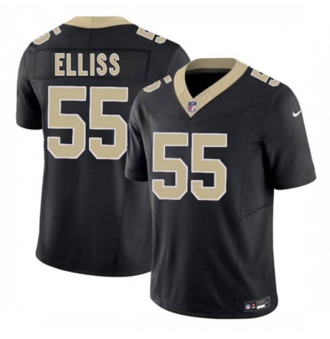 Men's New Orleans Saints #55 Kaden Elliss Black 2026 F.U.S.E Vapor Limited Stitched Football Jersey