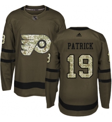 Youth Adidas Philadelphia Flyers #19 Nolan Patrick Premier Green Salute to Service NHL Jersey
