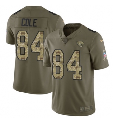 Youth Nike Jacksonville Jaguars #84 Keelan Cole Limited Olive/Camo 2017 Salute to Service NFL Jersey