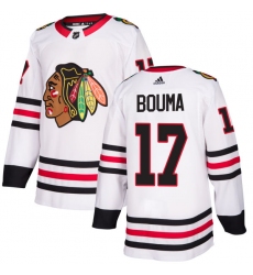 Women's Adidas Chicago Blackhawks #17 Lance Bouma Authentic White Away NHL Jersey