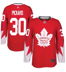 Youth Adidas Toronto Maple Leafs #30 Calvin Pickard Authentic Red Alternate NHL Jersey