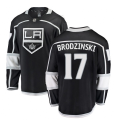 Men's Los Angeles Kings #17 Jonny Brodzinski Authentic Black Home Fanatics Branded Breakaway NHL Jersey