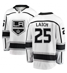 Youth Los Angeles Kings #25 Brooks Laich Authentic White Away Fanatics Branded Breakaway NHL Jersey