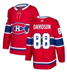 Youth Adidas Montreal Canadiens #88 Brandon Davidson Authentic Red Home NHL Jersey