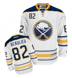 Youth Reebok Buffalo Sabres #82 Nathan Beaulieu Authentic White Away NHL Jersey