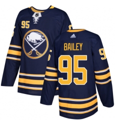 Men's Adidas Buffalo Sabres #95 Justin Bailey Authentic Navy Blue Home NHL Jersey
