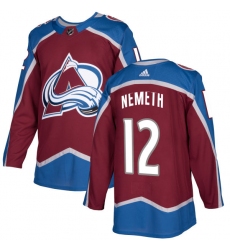 Men's Adidas Colorado Avalanche #12 Patrik Nemeth Authentic Burgundy Red Home NHL Jersey