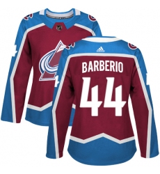 Women's Adidas Colorado Avalanche #44 Mark Barberio Premier Burgundy Red Home NHL Jersey