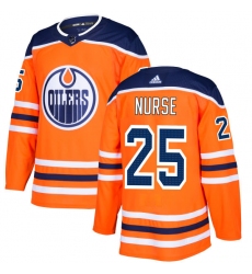 Youth Adidas Edmonton Oilers #25 Darnell Nurse Authentic Orange Home NHL Jersey