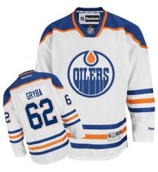 Youth Reebok Edmonton Oilers #62 Eric Gryba Authentic White Away NHL Jersey