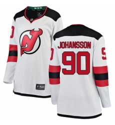 Women's New Jersey Devils #90 Marcus Johansson Fanatics Branded White Away Breakaway NHL Jersey