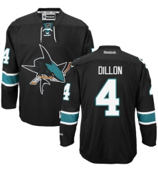 Youth Reebok San Jose Sharks #4 Brenden Dillon Premier Black Third NHL Jersey