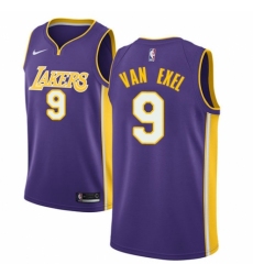Women's Nike Los Angeles Lakers #9 Nick Van Exel Authentic Purple NBA Jersey - Icon Edition