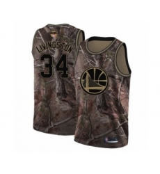Men's Golden State Warriors #34 Shaun Livingston Swingman Camo Realtree Collection Basketball 2019 Basketball Finals Bound Jersey