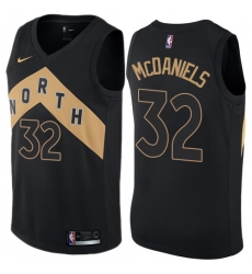 Men's Nike Toronto Raptors #32 KJ McDaniels Swingman Black NBA Jersey - City Edition
