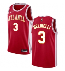 Women's Nike Atlanta Hawks #3 Marco Belinelli Swingman Red NBA Jersey Statement Edition