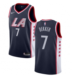 Youth Nike Los Angeles Clippers #7 Sam Dekker Swingman Navy Blue NBA Jersey - City Edition