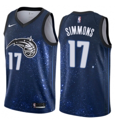Men's Nike Orlando Magic #17 Jonathon Simmons Swingman Blue NBA Jersey - City Edition