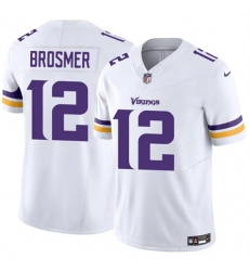 Men's Minnesota Vikings #12 Max Brosmer White 2025 F.U.S.E. Vapor Untouchable Limited Football Stitched Jersey
