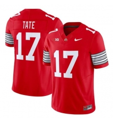 Men's Ohio State Buckeyes #17 Carnell Tate Red F.U.S.E. 2025-2026 Stitched Football Jersey
