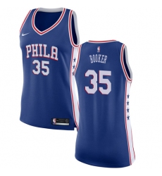 Women's Nike Philadelphia 76ers #35 Trevor Booker Authentic Blue NBA Jersey - Icon Edition