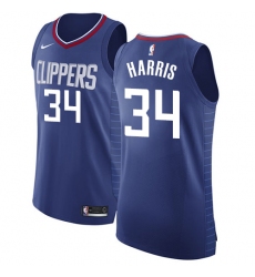 Youth Nike Los Angeles Clippers #34 Tobias Harris Authentic Blue Road NBA Jersey - Icon Edition