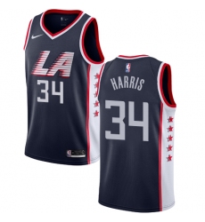 Youth Nike Los Angeles Clippers #34 Tobias Harris Swingman Navy Blue NBA Jersey - City Edition
