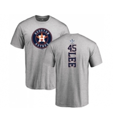 MLB Nike Houston Astros #45 Carlos Lee Ash Backer T-Shirt