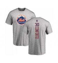 MLB Nike New York Mets #30 Michael Conforto Ash Backer T-Shirt