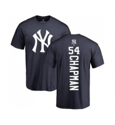 MLB Nike New York Yankees #54 Aroldis Chapman Navy Blue Backer T-Shirt