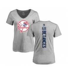 MLB Women's Nike New York Yankees #68 Dellin Betances Ash Backer T-Shirt