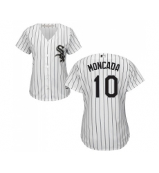 Women's Majestic Chicago White Sox #10 Yoan Moncada Replica White Home Cool Base MLB Jerseys