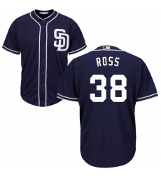 Youth Majestic San Diego Padres #38 Tyson Ross Authentic Navy Blue Alternate 1 Cool Base MLB Jersey