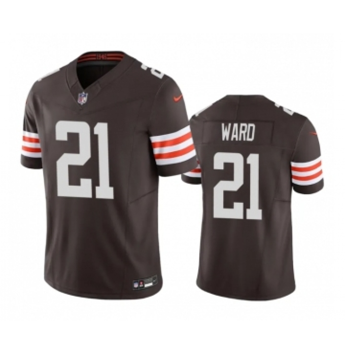 Men's Cleveland Browns #21 Denzel Ward Brown 2023 F.U.S.E. Vapor Untouchable Limited Stitched Jersey
