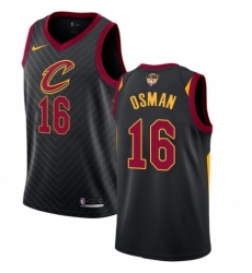 Youth Nike Cleveland Cavaliers #16 Cedi Osman Swingman Black 2018 NBA Finals Bound NBA Jersey Statement Edition