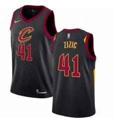 Men's Nike Cleveland Cavaliers #41 Ante Zizic Swingman Black NBA Jersey Statement Edition