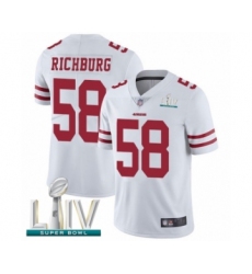 Men's San Francisco 49ers #58 Weston Richburg White Vapor Untouchable Limited Player Super Bowl LIV Bound Football Jersey