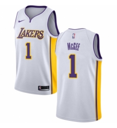 Men's Nike Los Angeles Lakers #1 JaVale McGee Swingman White NBA Jersey - Association Edition