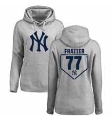 MLB Women's Nike New York Yankees #77 Clint Frazier Gray RBI Pullover Hoodie
