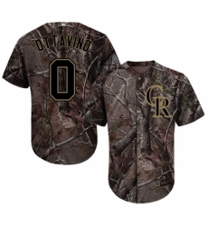 Youth Majestic Colorado Rockies #0 Adam Ottavino Authentic Camo Realtree Collection Flex Base MLB Jersey