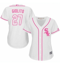 Women's Majestic Chicago White Sox #27 Lucas Giolito Authentic White Fashion Cool Base MLB Jersey