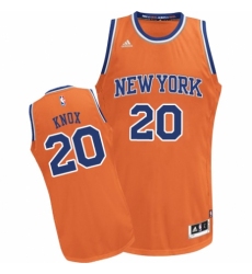 Youth Adidas New York Knicks #20 Kevin Knox Swingman Orange Alternate NBA Jersey
