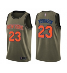Youth New York Knicks #23 Mitchell Robinson Swingman Green Salute to Service Basketball Jersey