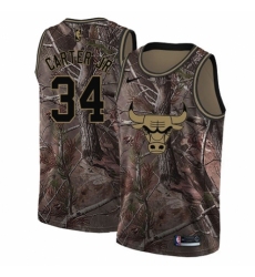 Women's Nike Chicago Bulls #34 Wendell Carter Jr. Swingman Camo Realtree Collection NBA Jersey