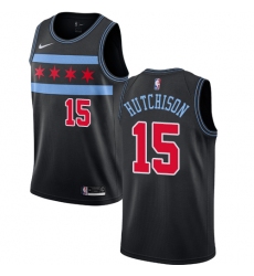 Women's Nike Chicago Bulls #15 Chandler Hutchison Swingman Black NBA Jersey - City Edition