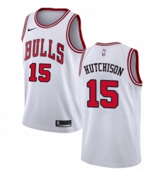 Youth Nike Chicago Bulls #15 Chandler Hutchison Swingman White NBA Jersey - Association Edition