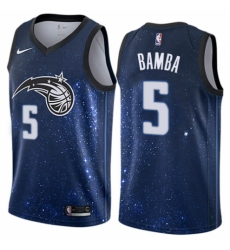 Women's Nike Orlando Magic #5 Mohamed Bamba Swingman Blue NBA Jersey - City Edition