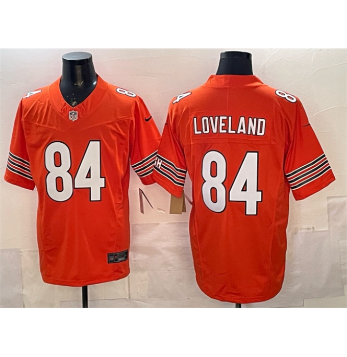 Men's Chicago Bears #84 Colston Loveland Orange 2025 Draft F.U.S.E. Vapor Untouchable Limited Stitched Football Jersey