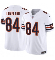 Men's Chicago Bears #84 Colston Lovelandr White 2025 Draft F.U.S.E. Vapor Untouchable Limited Football Stitched Jersey