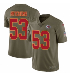 Youth Nike Kansas City Chiefs #53 Anthony Hitchens Limited Olive 2017 Salute to Service NFL Jersey